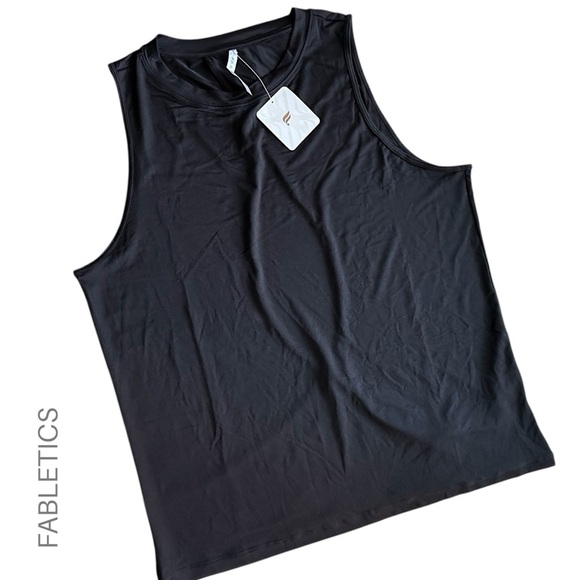 NWT | FABLETICS DRI-FLEX OPEN BACK SLEEVELESS TANK BLACK | SIZE: XL - Picture 1 of 7